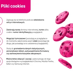 Pliki cookies zapisują się w telefonie, pomagając w personalizacji i zapamiętywaniu ustawień przeglądarki.