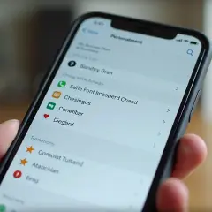 Jak zmienić czcionkę w telefonie? Na ekranie widać menu personalizacji z listą opcji, w tym "Salle Font".