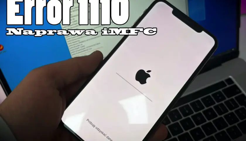 iPhone nie chce się włączyć, wyświetla błąd 1110. Trwa próba odzyskania danych przez iMFC.