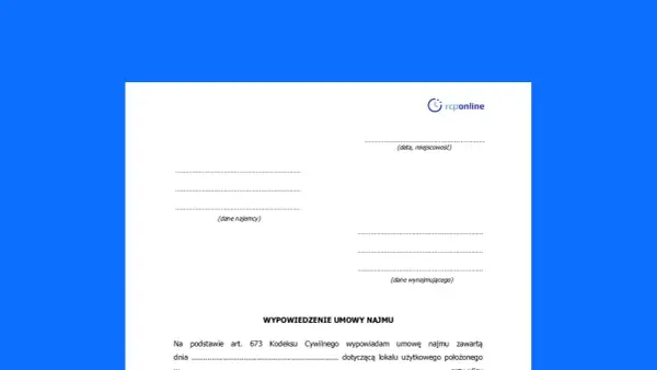 Formularz wypowiedzenia umowy najmu. Przygotowujesz netia rezygnacja z umowy? Ten dokument pomoże Ci zakończyć umowę.
